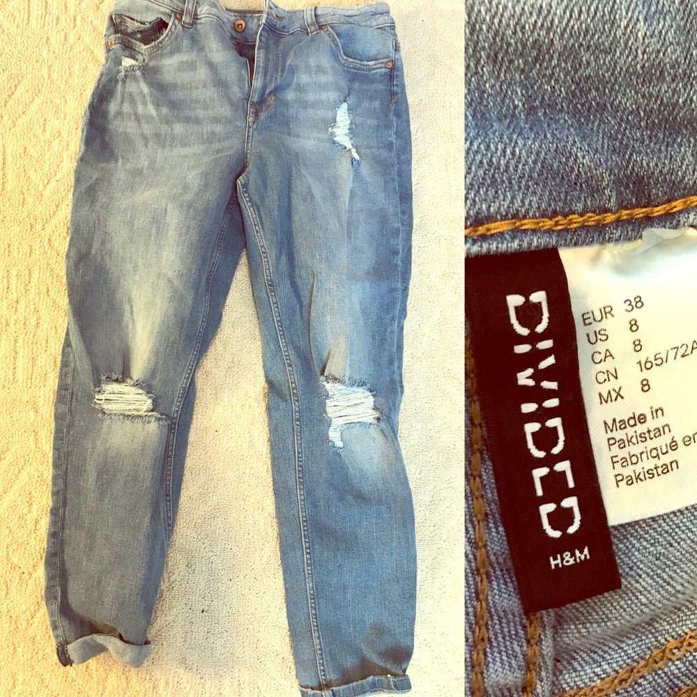 Distressed Boyfriend Jeans